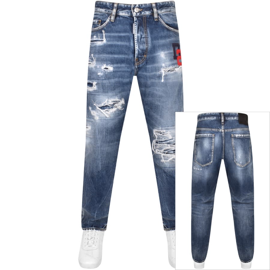 Image number 1 for DSQUARED2 Bro Regular Fit Jeans Blue