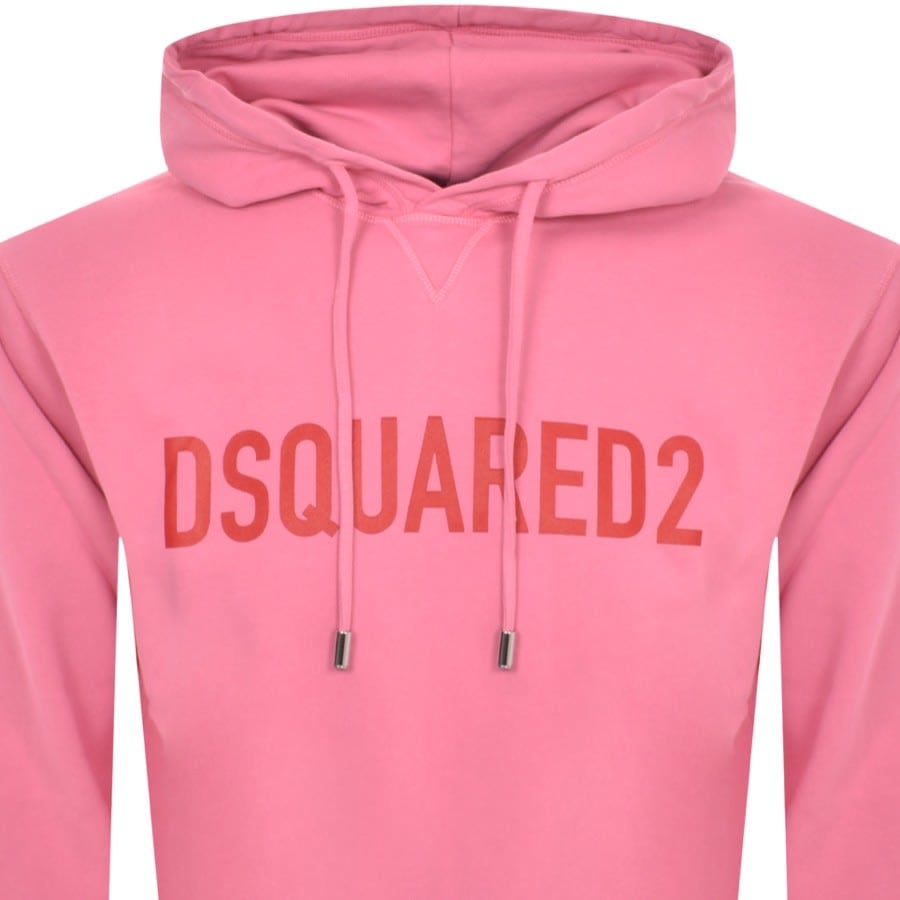 Image number 2 for DSQUARED2 Logo Pullover Hoodie Pink