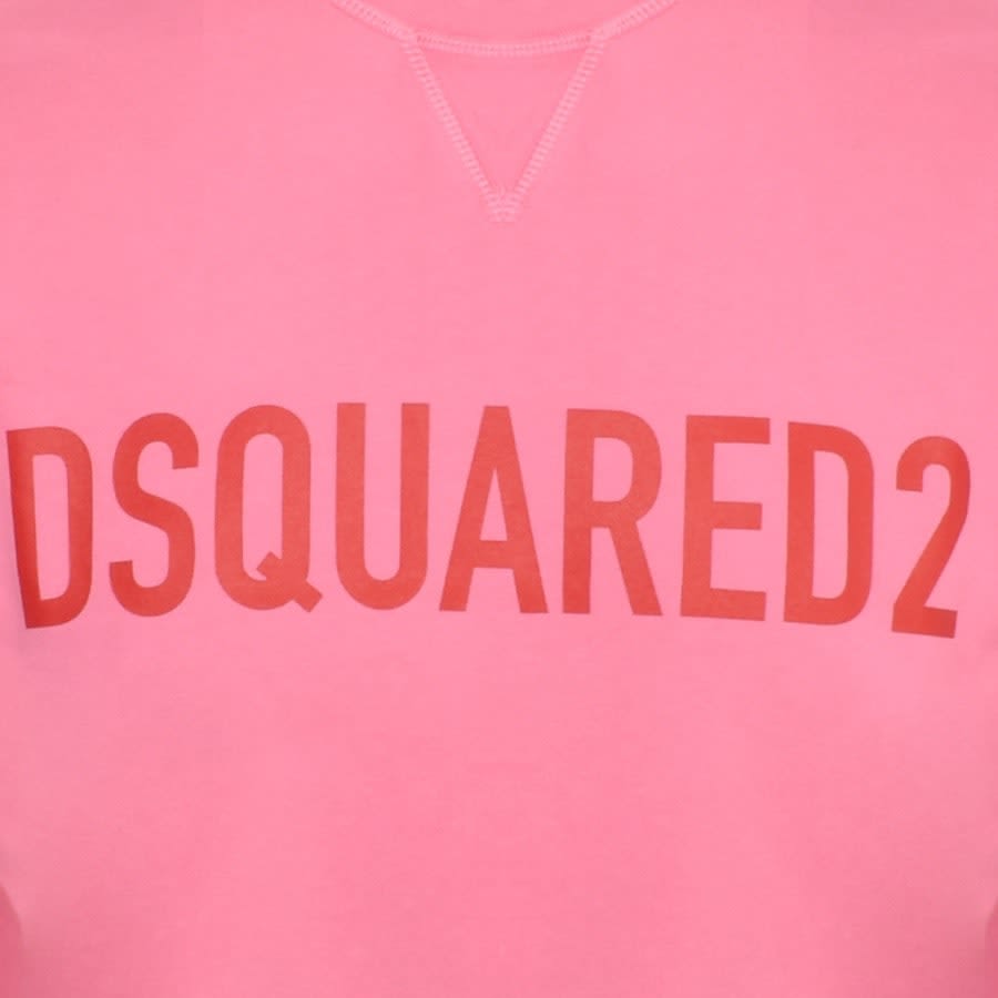 Image number 3 for DSQUARED2 Logo Pullover Hoodie Pink