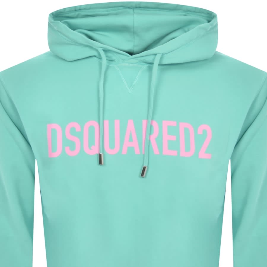 Image number 2 for DSQUARED2 Logo Pullover Hoodie Blue