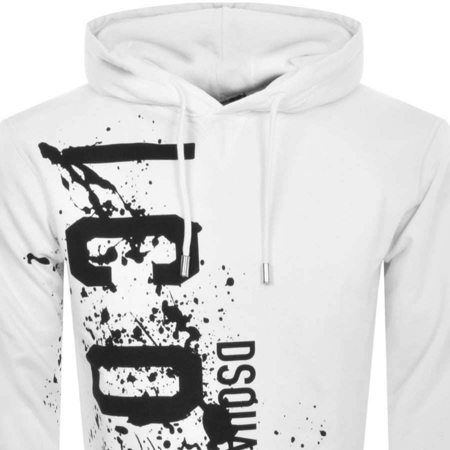 Image number 2 for DSQUARED2 Logo Pullover Hoodie White