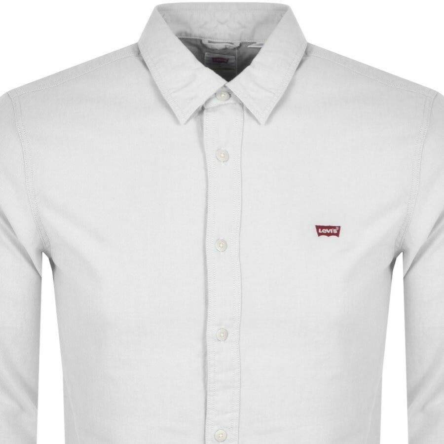 Image number 2 for Levis Battery Slim Fit Long Sleeved Shirt White