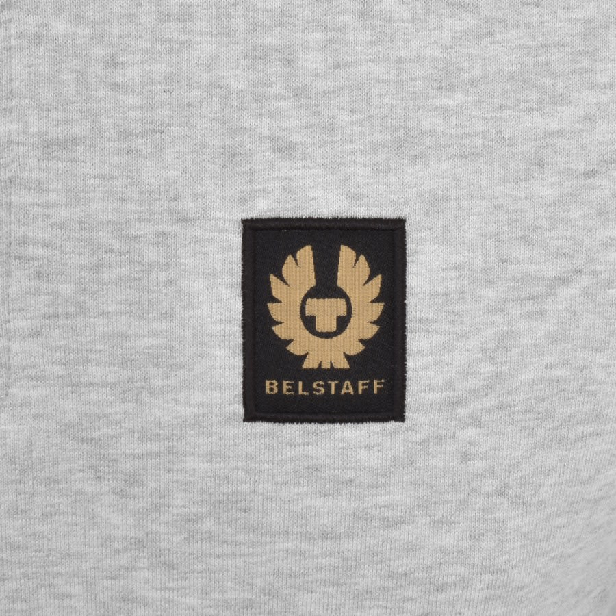 Image number 3 for Belstaff Quarter Zip Sweatshirt Grey