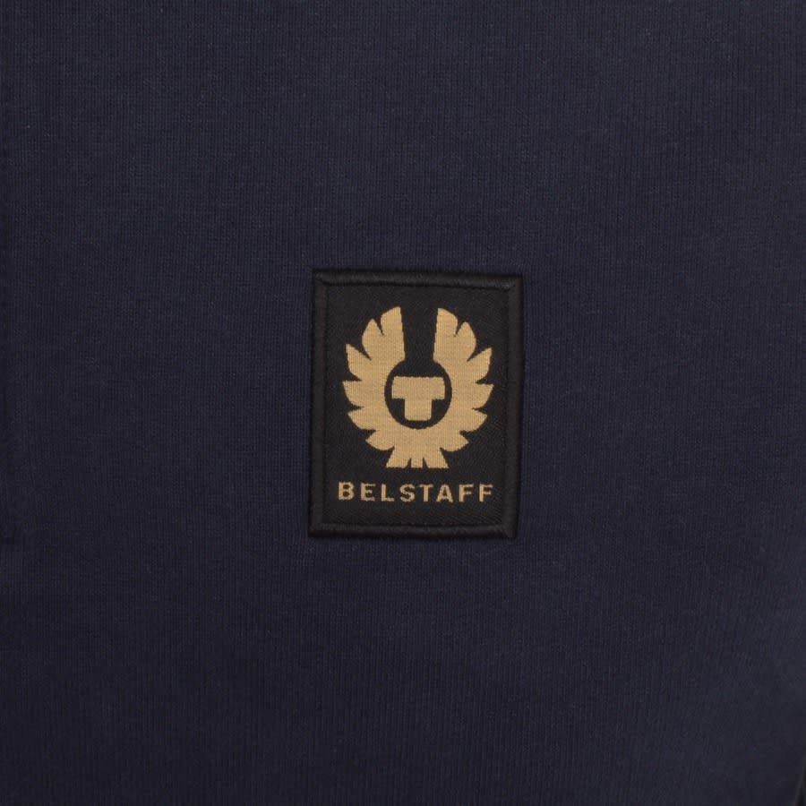 Image number 3 for Belstaff Quarter Zip Sweatshirt Navy
