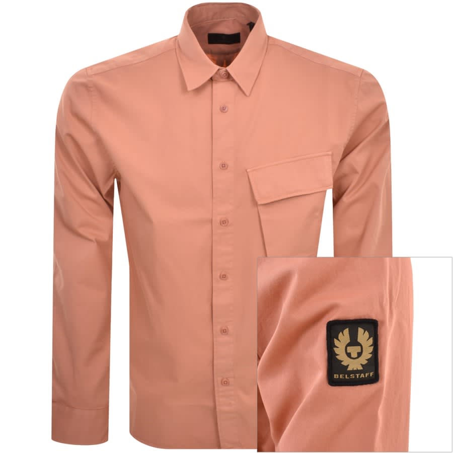 Image number 1 for Belstaff Scale Long Sleeved Shirt Pink