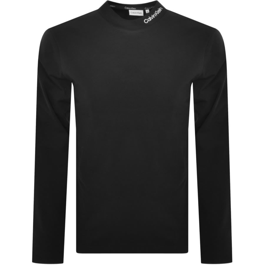 Image number 1 for Calvin Klein Long Sleeve T Shirt Black