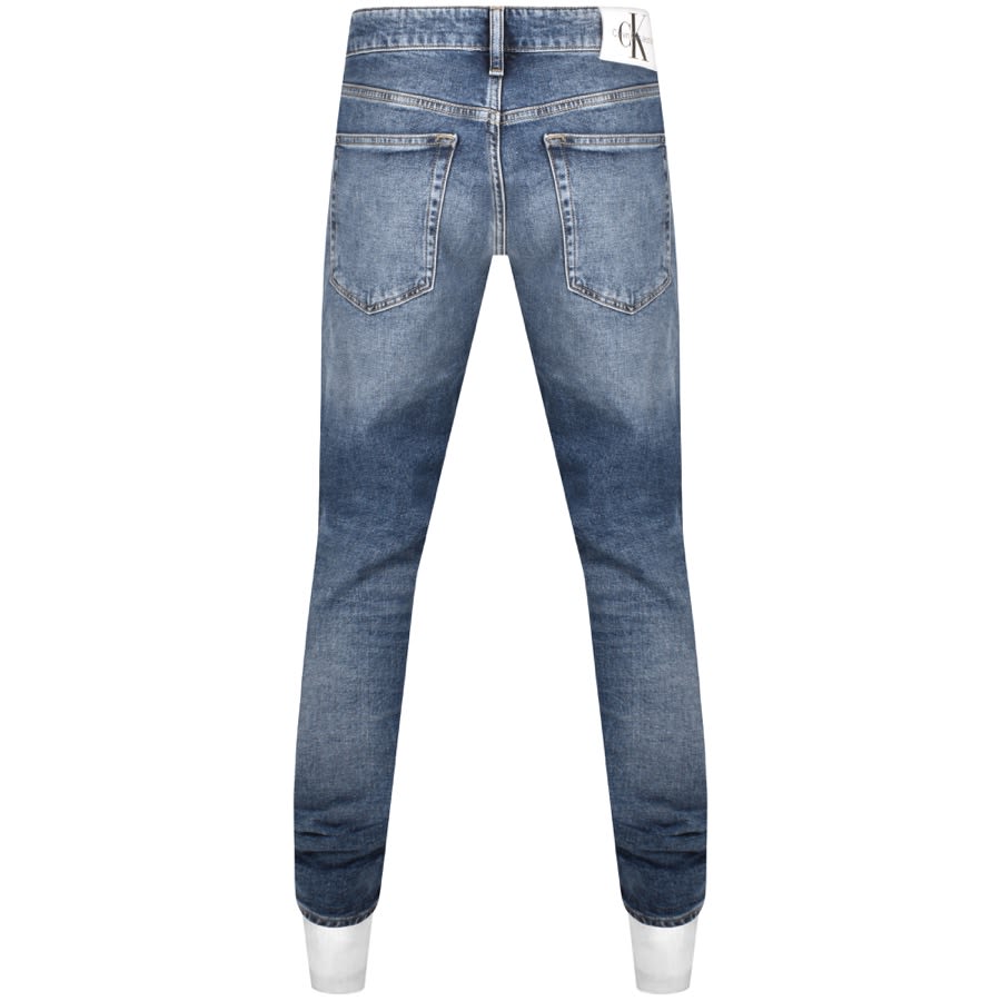 Image number 2 for Calvin Klein Jeans Slim Mid Wash Jeans Blue