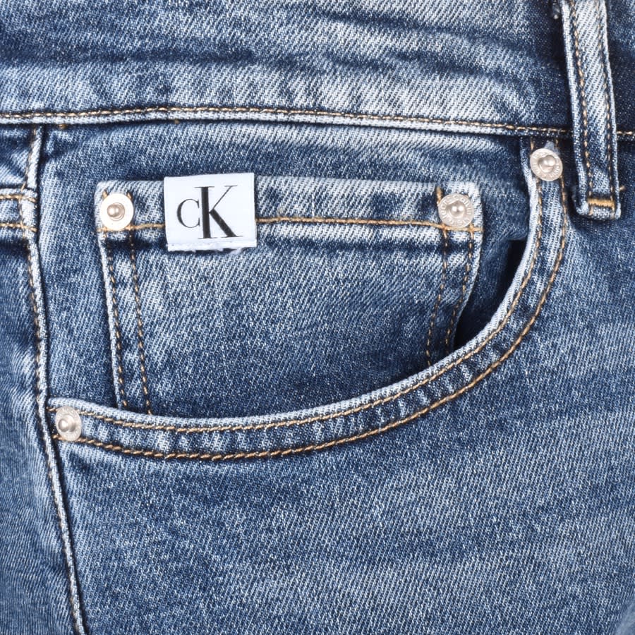 Image number 4 for Calvin Klein Jeans Slim Mid Wash Jeans Blue