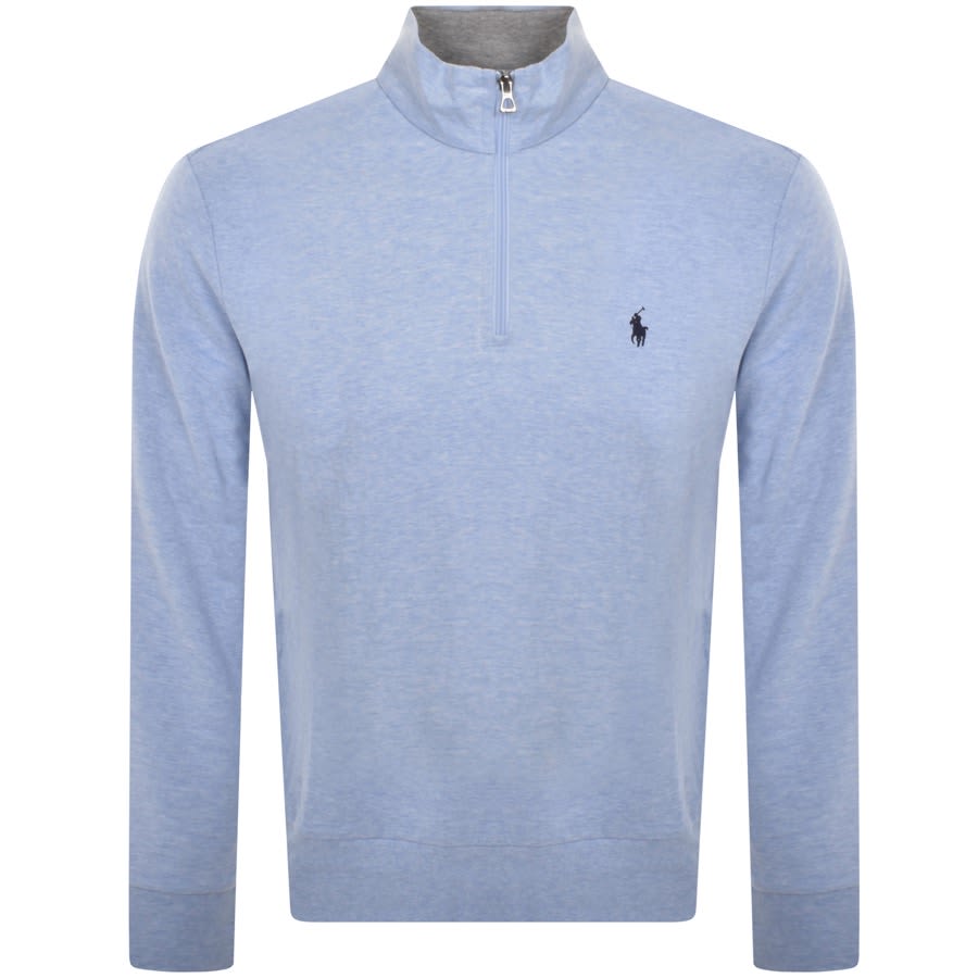 Image number 1 for Ralph Lauren Half Zip Sweatshirt Blue