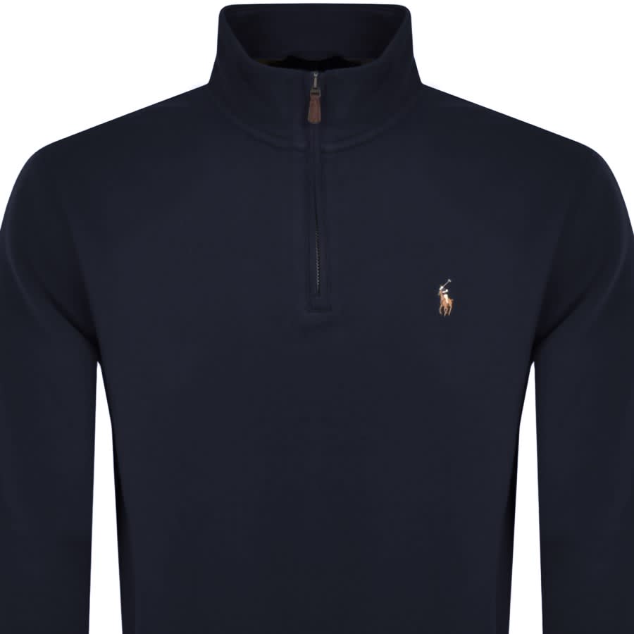 Image number 2 for Ralph Lauren Half Zip Sweatshirt Navy