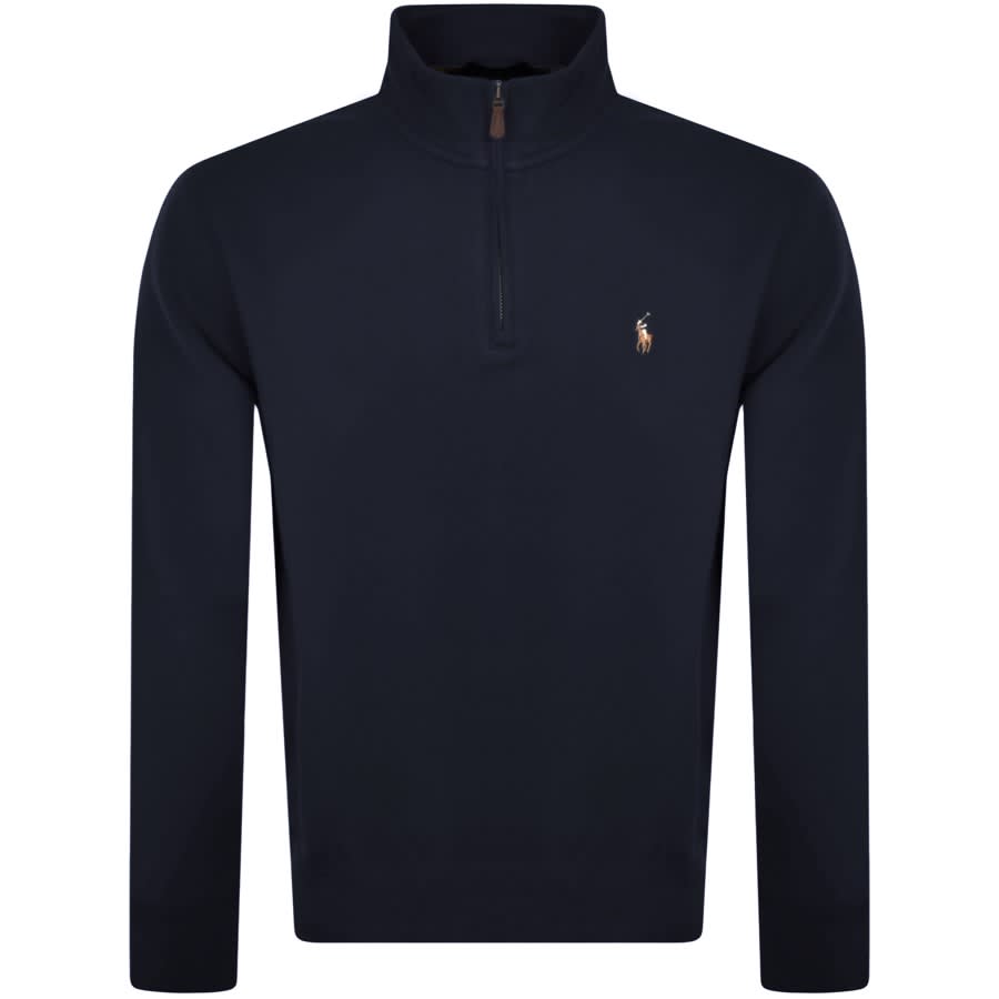 Image number 1 for Ralph Lauren Half Zip Sweatshirt Navy