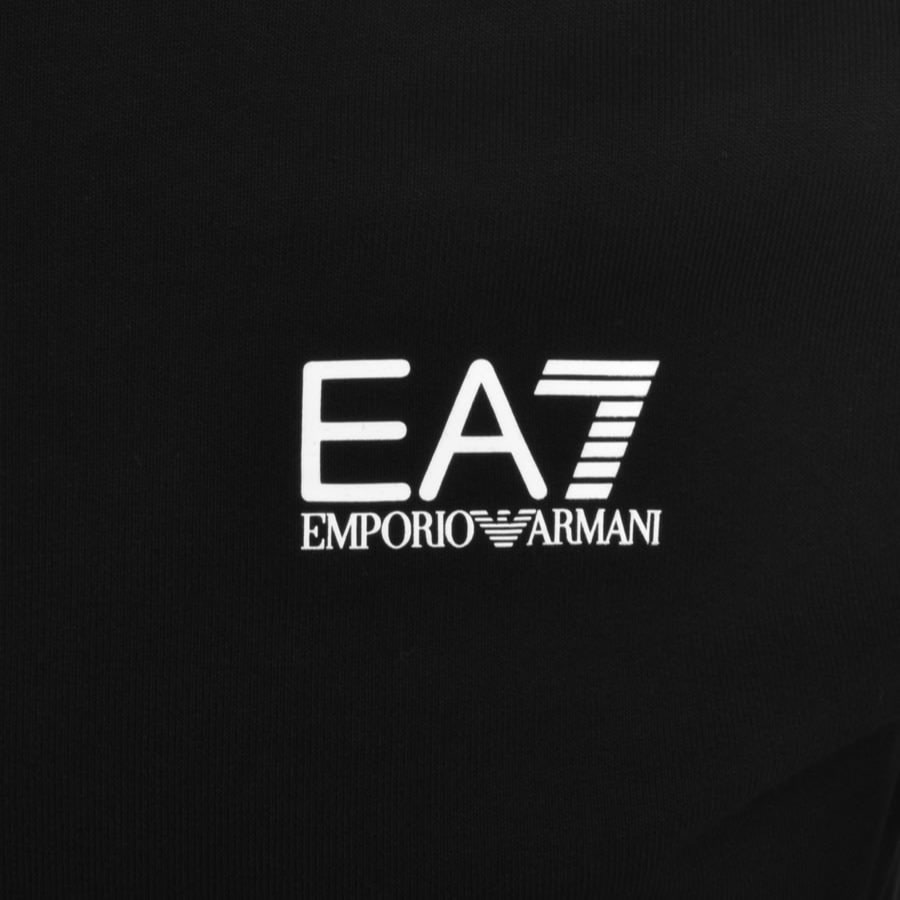 EA7 Emporio Armani Full Zip Logo Sweatshirt Black | Mainline Menswear
