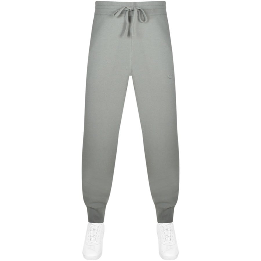 Image number 1 for Emporio Armani Knitted Jogging Bottoms Grey