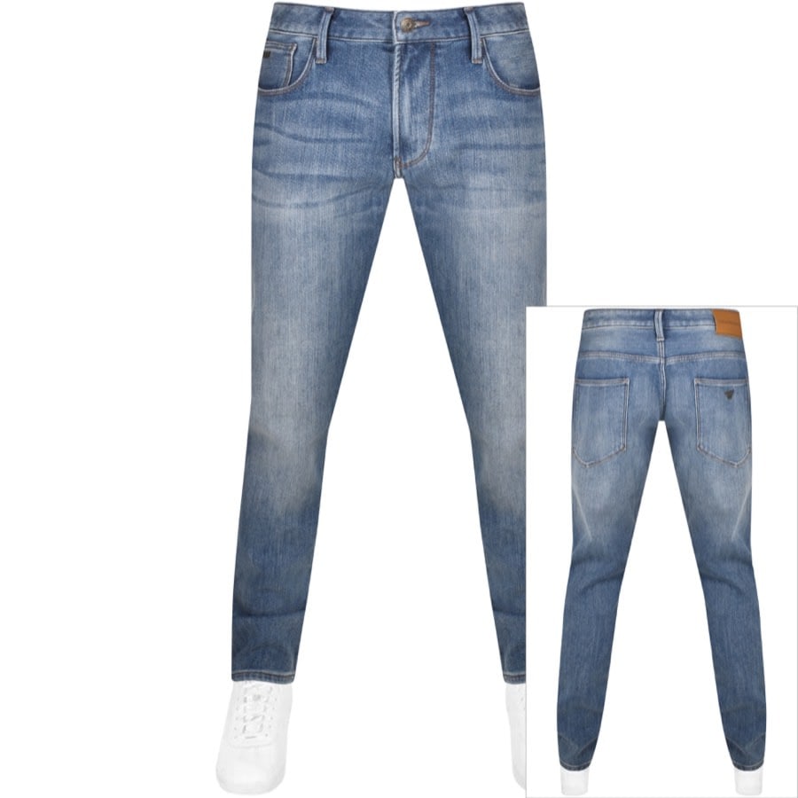 Image number 1 for Emporio Armani J06 Slim Fit Jeans Blue
