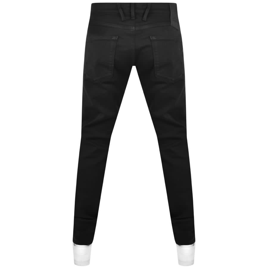 Image number 2 for Replay Anbass Hyperflex Slim Fit Jeans Black