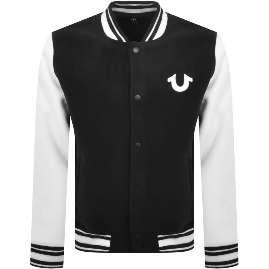 Image number 1 for True Religion Bonded Varsity Jacket Black