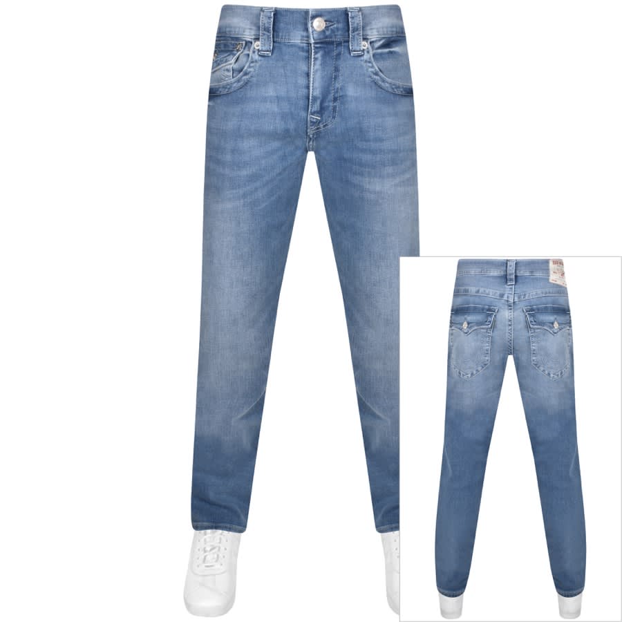 Image number 1 for True Religion Ricky Flap Light Wash Jeans Blue