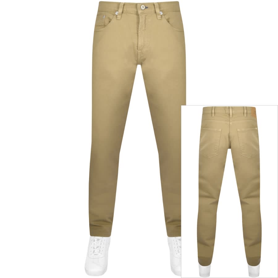 Image number 1 for Paul Smith Tapered Fit Jeans Beige
