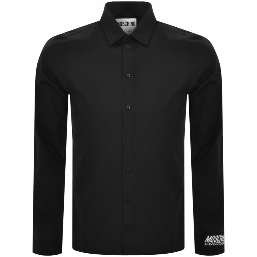 Image number 1 for Moschino Logo Long Sleeve Shirt Black