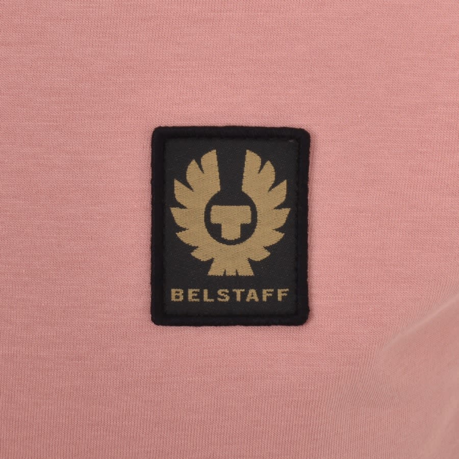 Image number 3 for Belstaff Short Sleeve Logo T Shirt Pink