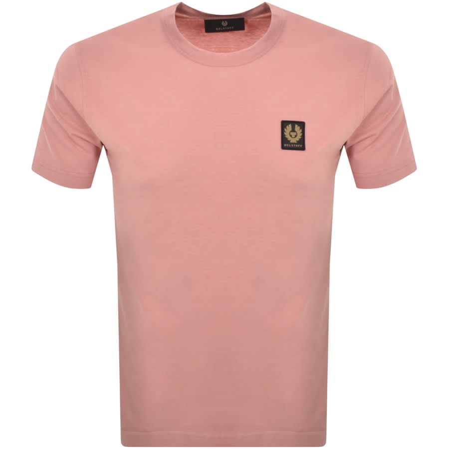 Image number 1 for Belstaff Short Sleeve Logo T Shirt Pink