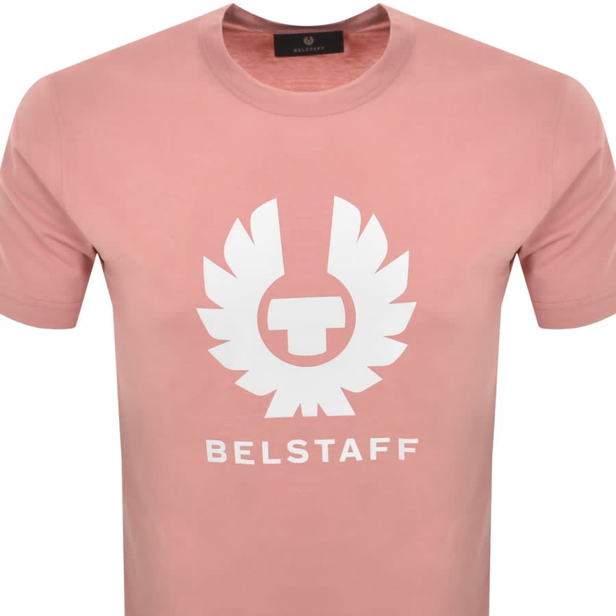 Image number 2 for Belstaff Short Sleeve Logo T Shirt Pink