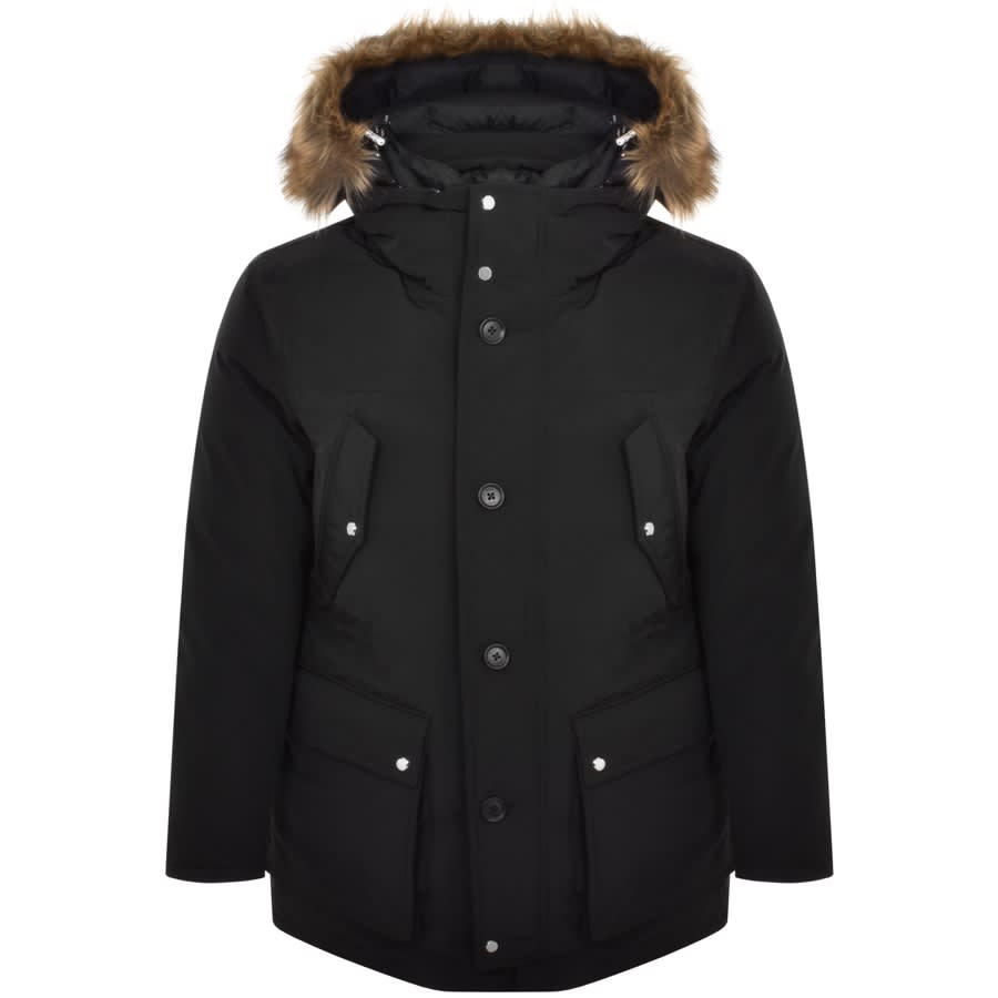 Image number 2 for BOSS Dadico Hooded Down Jacket Black