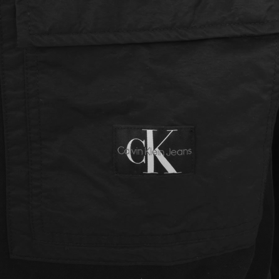 Image number 3 for Calvin Klein Jeans Mix Media Overshirt Black