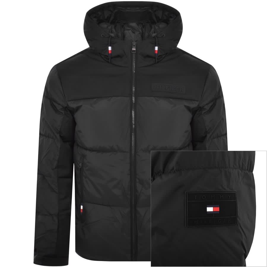 Image number 1 for Tommy Hilfiger New York Hooded Jacket Black