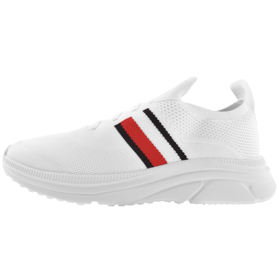 Image number 1 for Tommy Hilfiger Moderm Runner Knit Trainers White