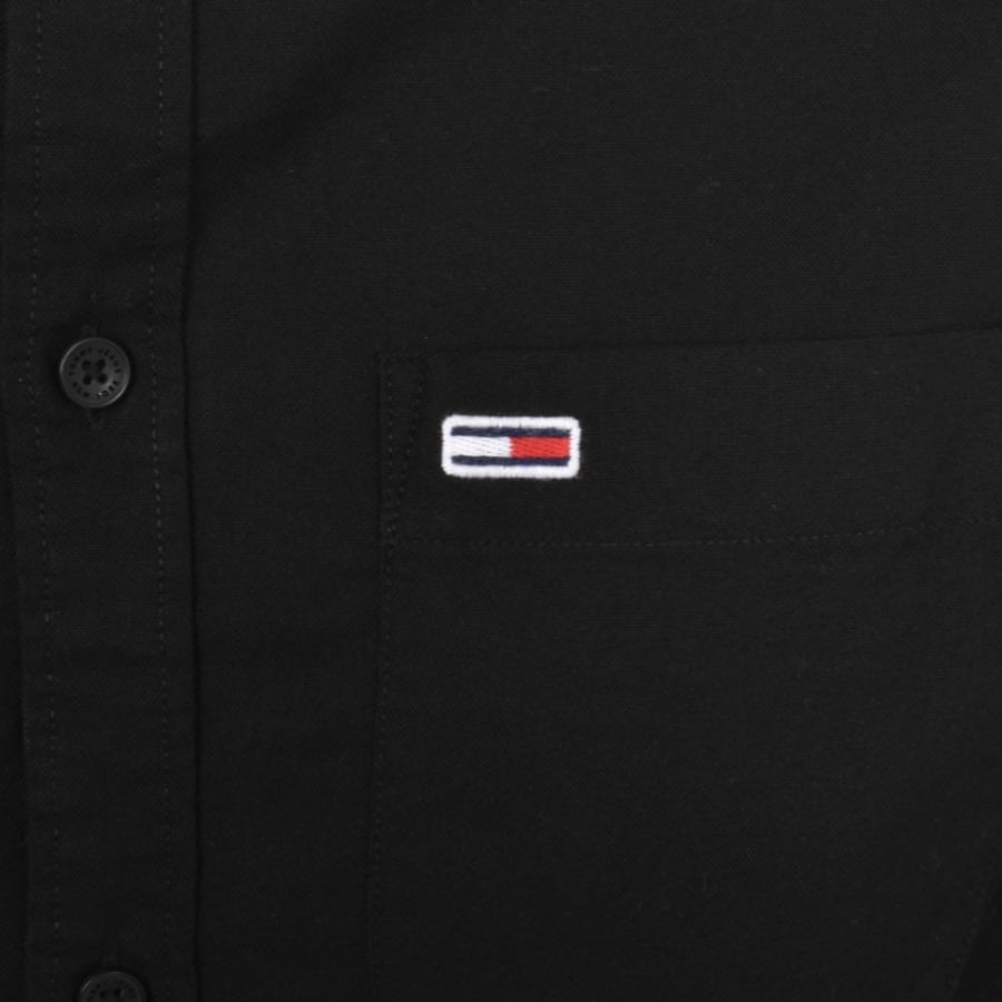 Image number 3 for Tommy Jeans Oxford Long Sleeve Shirt Black