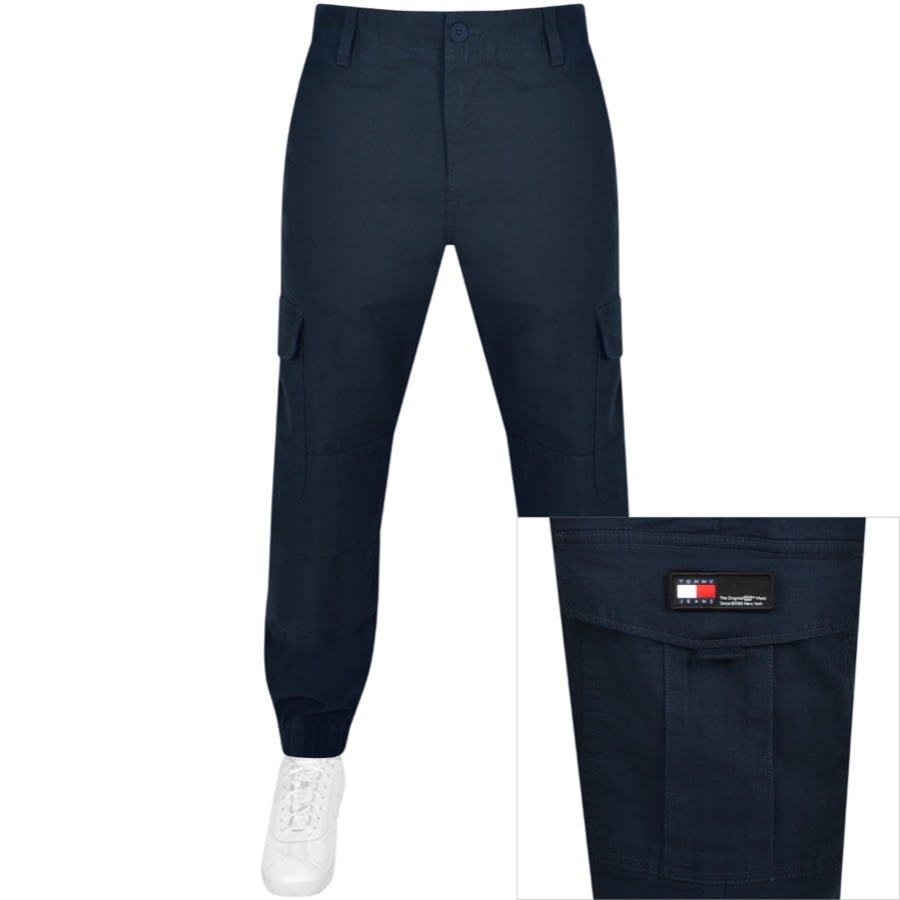 Image number 1 for Tommy Jeans Ethan Cargo Trousers Navy