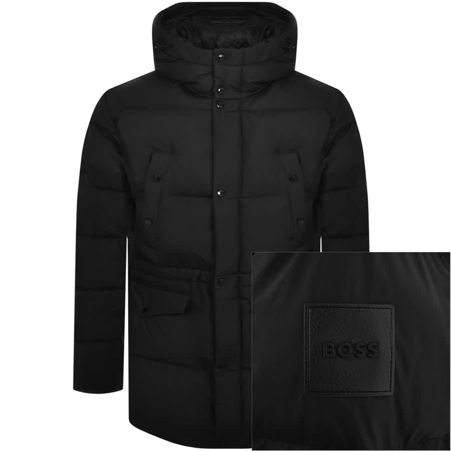 Image number 1 for BOSS Condolo Hooded Down Jacket Black