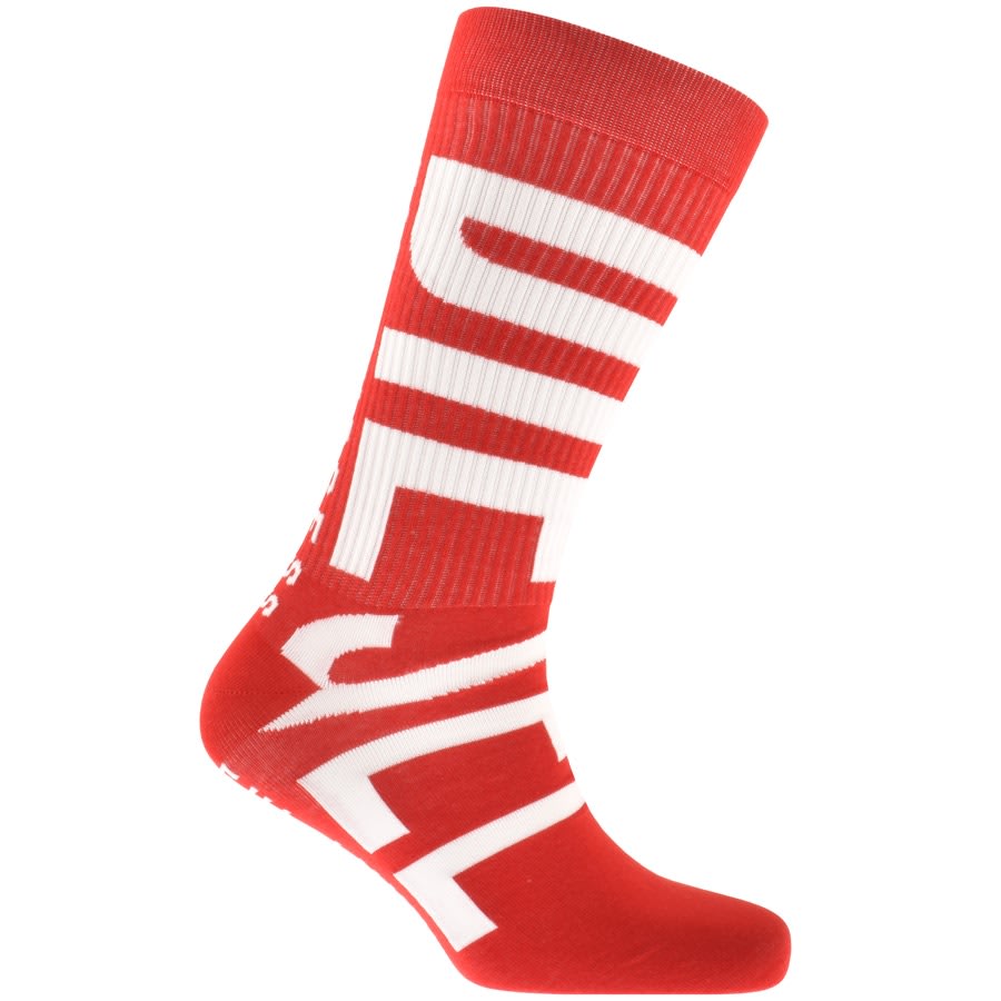 Image number 4 for Diesel Ray Three Pack Socks Red