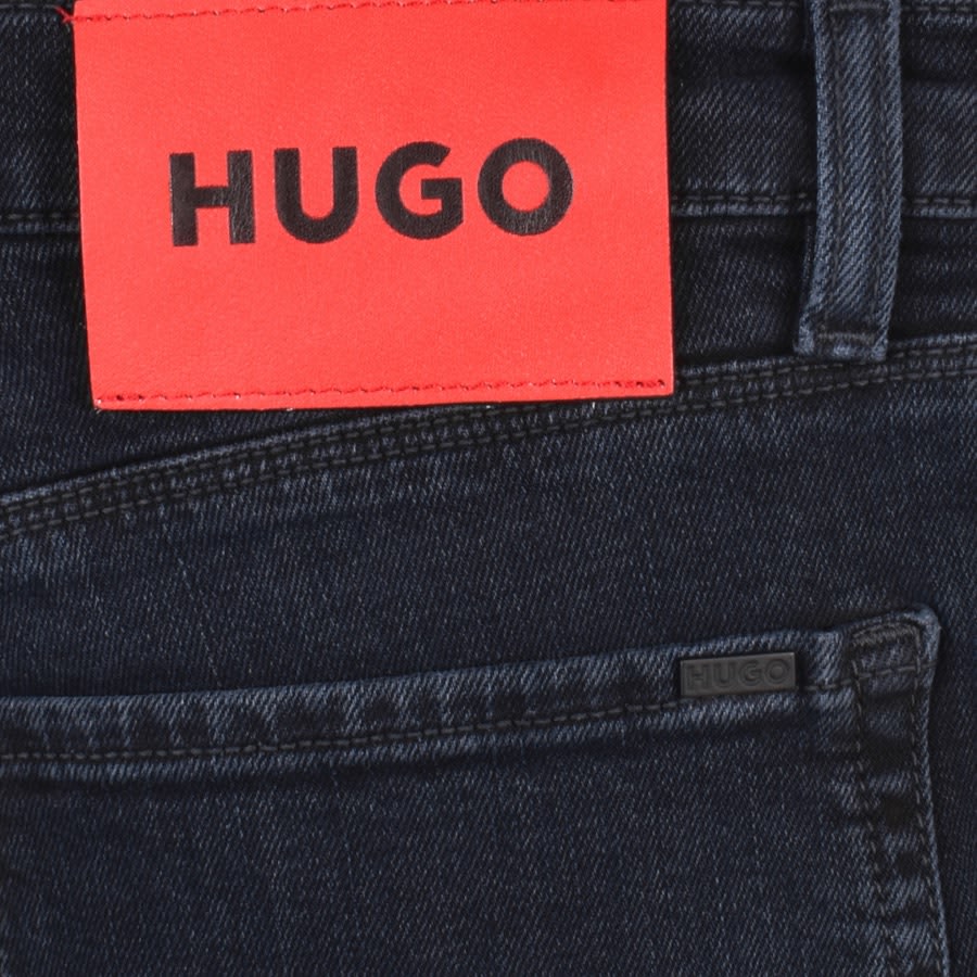 Image number 3 for HUGO 708 Slim Fit Jeans Navy