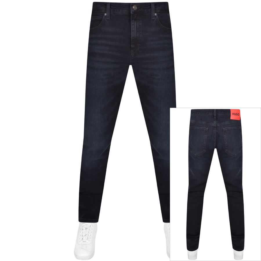 Image number 1 for HUGO 708 Slim Fit Jeans Navy