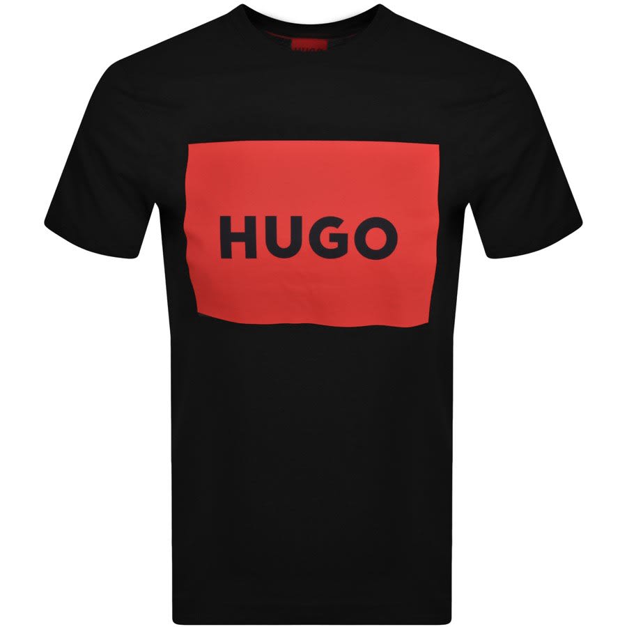 Image number 1 for HUGO Dulive Crew Neck T Shirt Black
