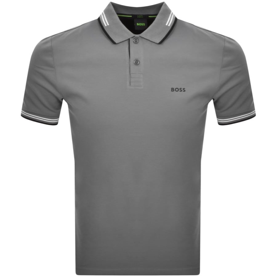 Image number 1 for BOSS Paul Polo T Shirt Grey