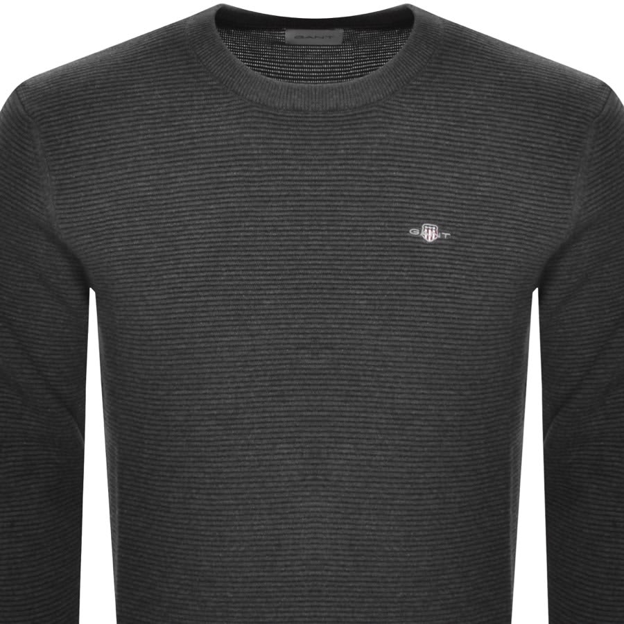 Image number 2 for Gant Textured Sweatshirt Grey