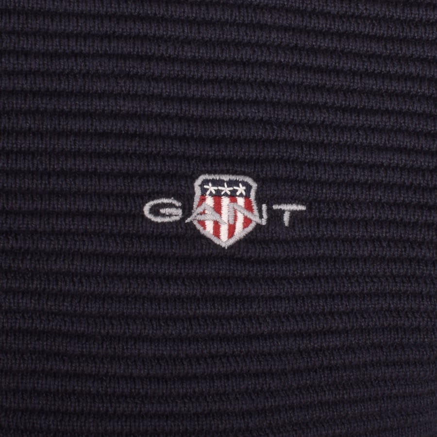 Image number 3 for Gant Textured Sweatshirt Navy