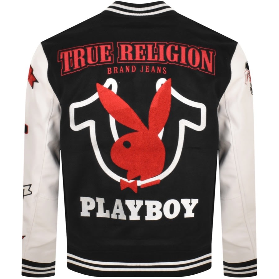 Image number 2 for True Religion X Playboy Varsity Jacket Black