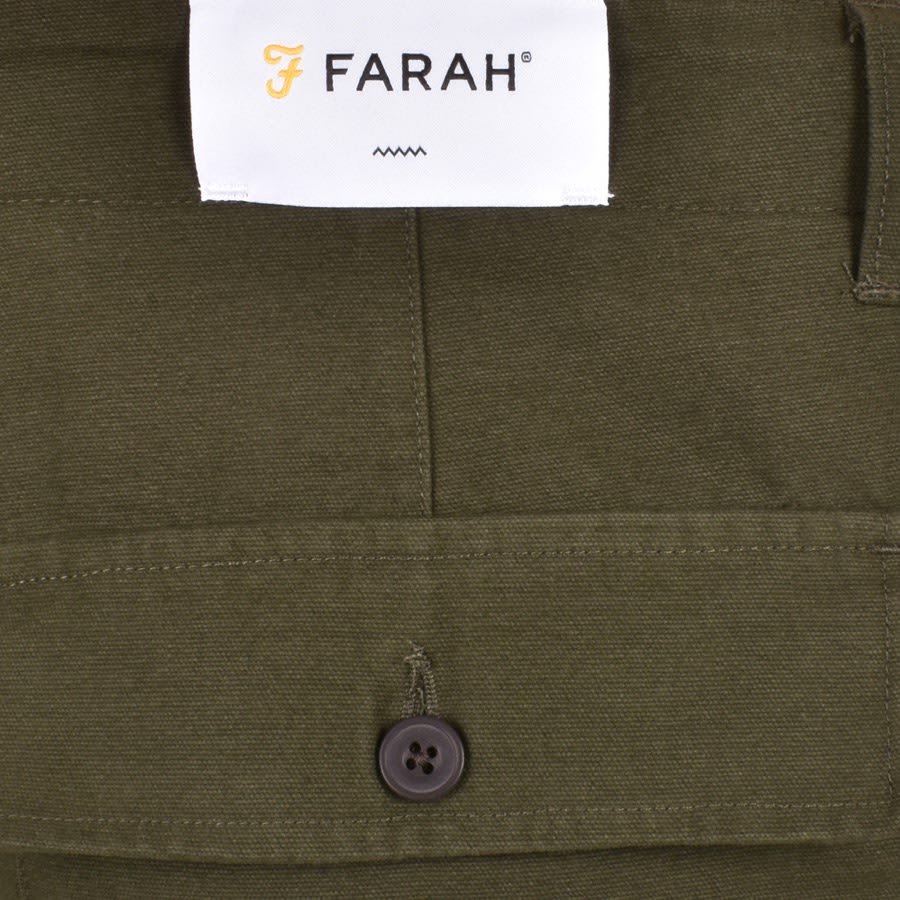 Image number 3 for Farah Hawtin Canvas Trousers Green