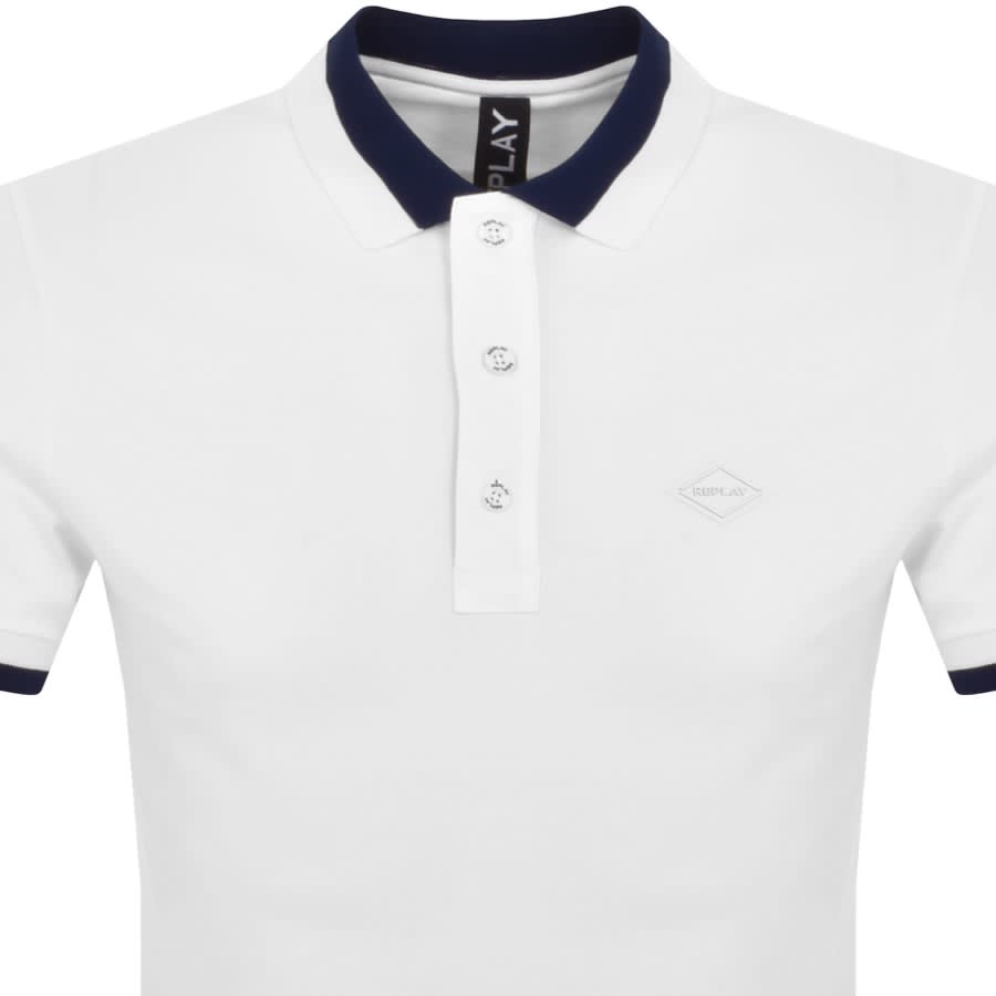 Image number 2 for Replay Short Sleeved Logo Polo T Shirt White