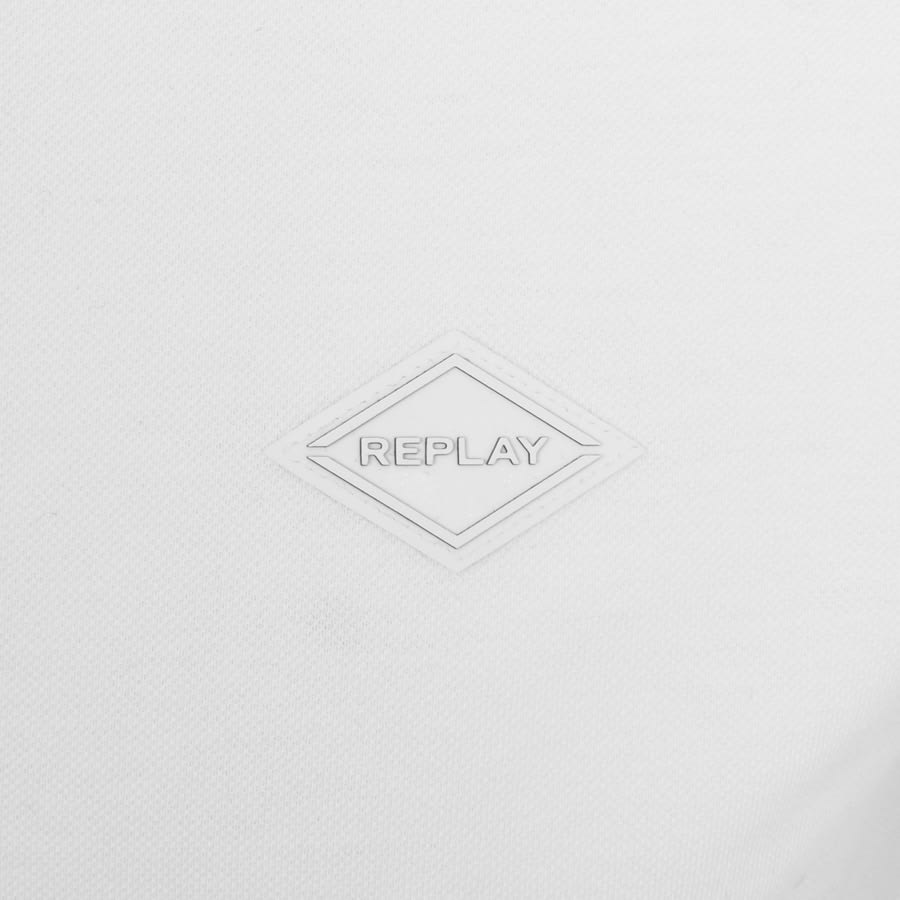Image number 3 for Replay Short Sleeved Logo Polo T Shirt White