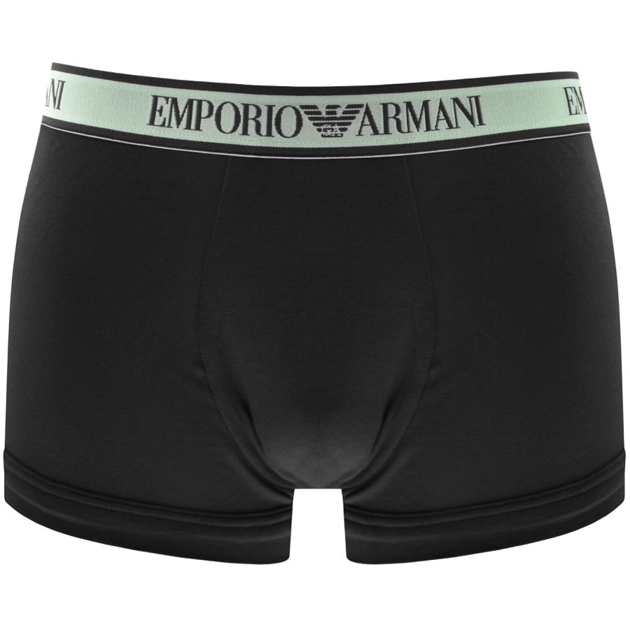 Image number 2 for Emporio Armani Underwear Three Pack Trunks Black