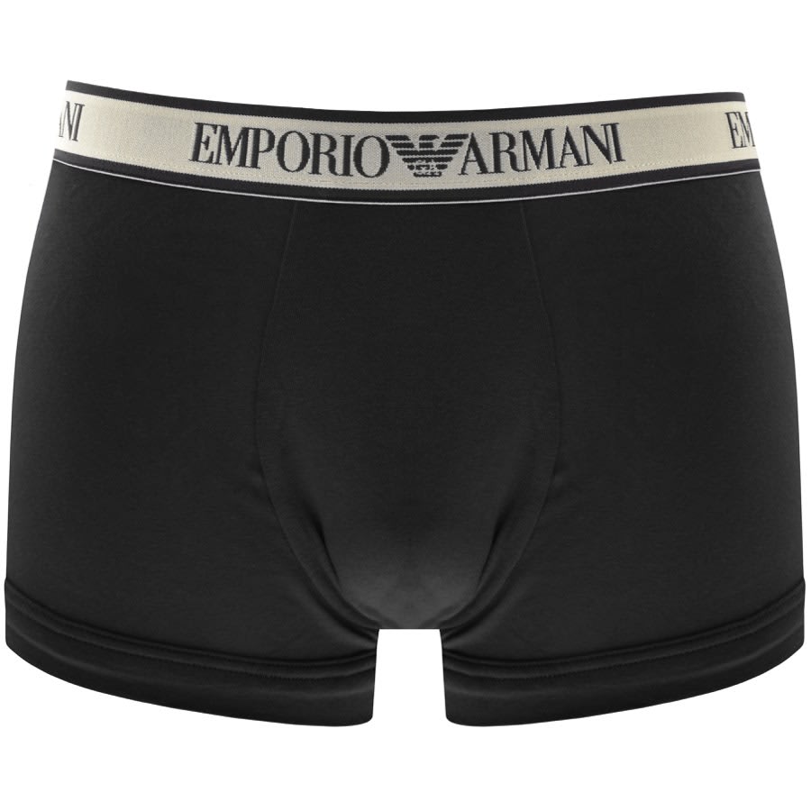Image number 3 for Emporio Armani Underwear Three Pack Trunks Black