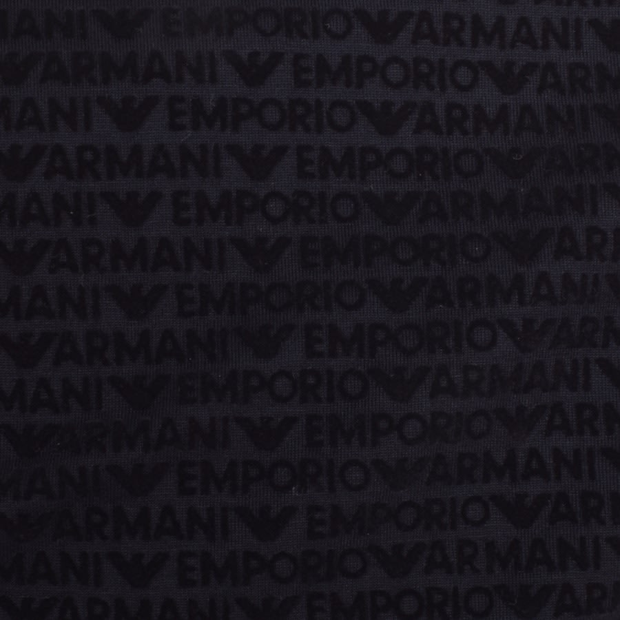 Image number 3 for Emporio Armani Long Sleeved Polo T Shirt Navy
