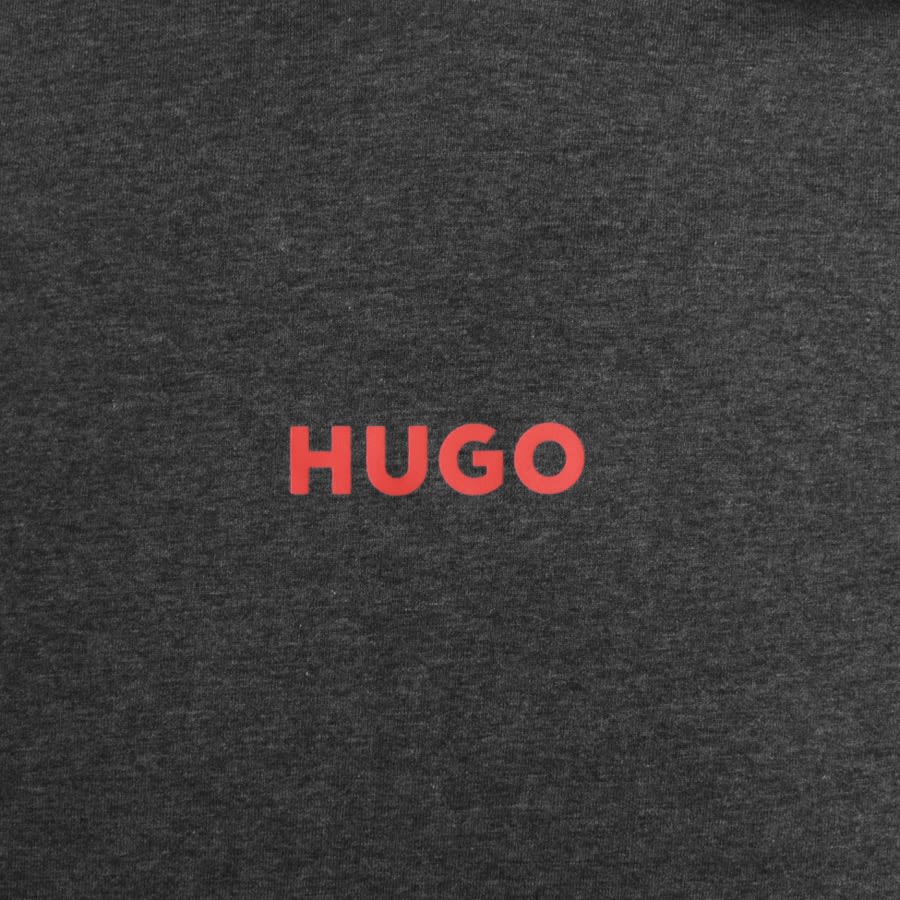 Image number 3 for HUGO Lounge Linked Hoodie Grey