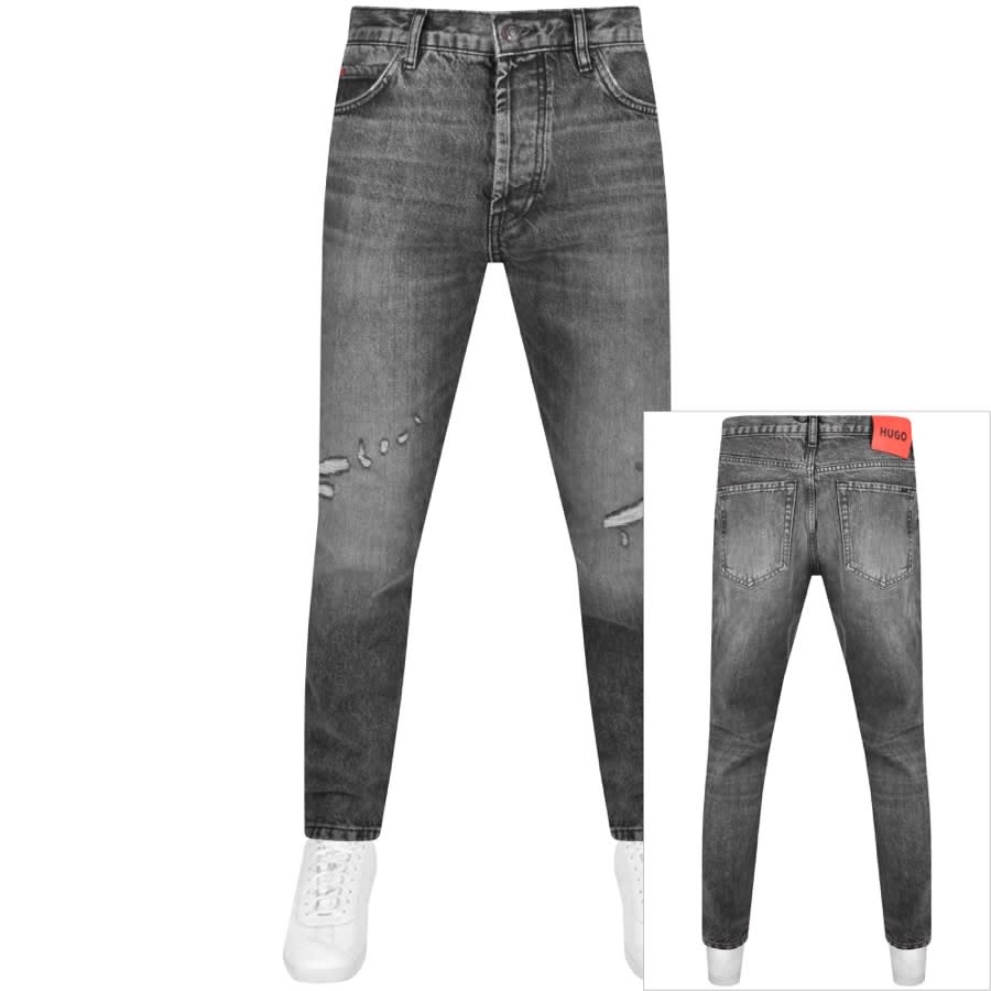 Image number 1 for HUGO 634 Tapered Fit Jeans Grey