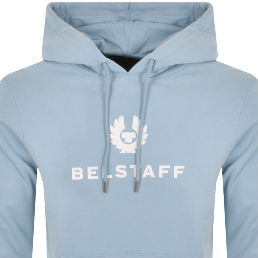 Image number 2 for Belstaff Signature Logo Hoodie Blue